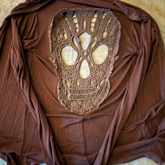 Skeleton open front drape cardigan - Picture 2 of 2